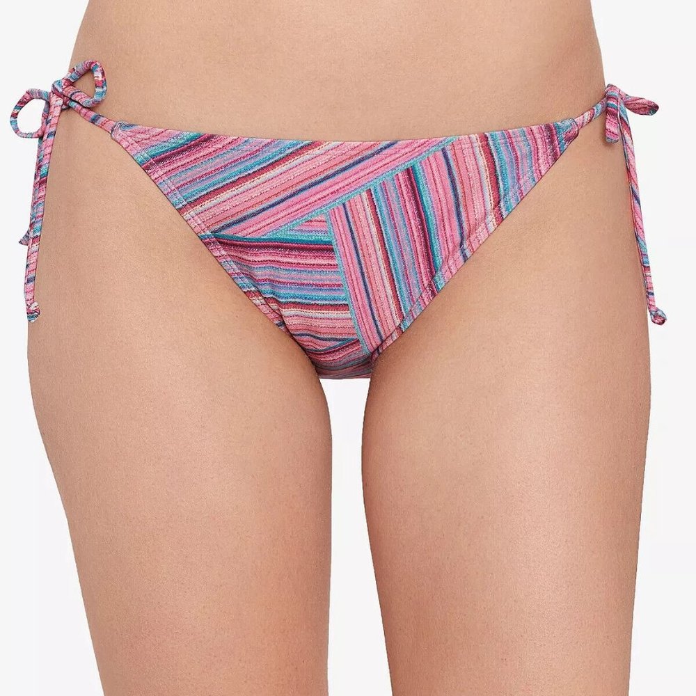 SALT + COVE Women's Under Wraps Printed Tie Bikini Bottoms